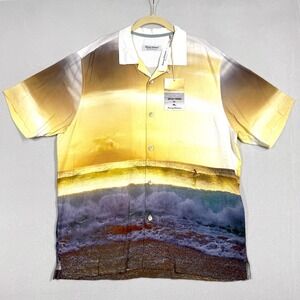 Tommy Bahama Shirt Mens Large Veracruz Cay Sunset Break Artist Loop Collar NWT